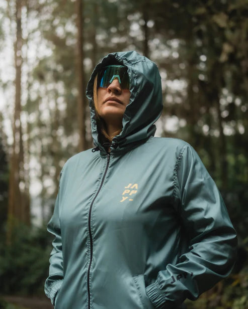 Corta Viento Cortavientos Bici Mujer Chaqueta Cortavientos Verde