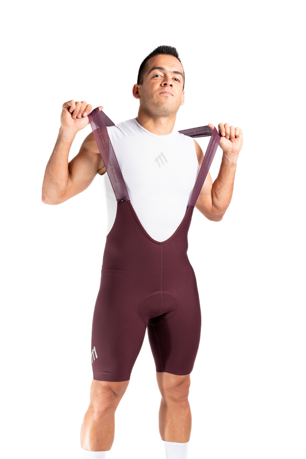 Pantaloneta ciclismo hombre Pantaloneta Ciclismo Ruta Hombre 111Ciento Once Racer Vinotinto 111