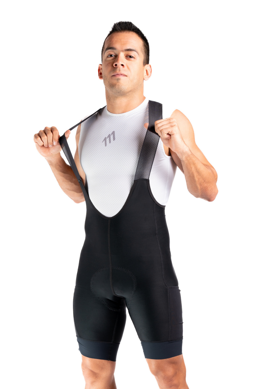 Pantaloneta ciclismo hombre Pantaloneta Ciclismo Ruta Hombre 111Ciento Once Endurance Cargo Negro 111