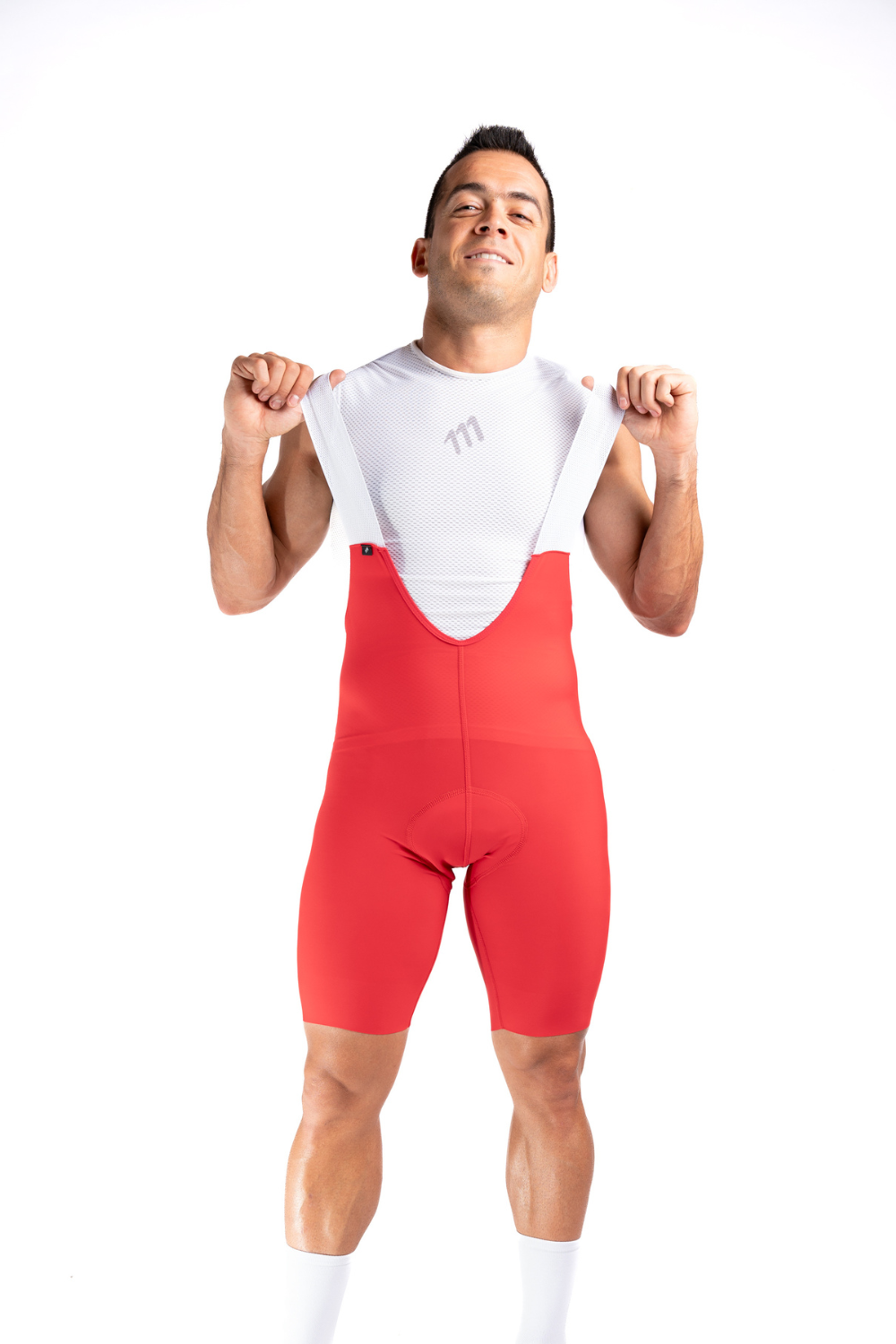 Pantaloneta ciclismo hombre Pantaloneta Ciclismo Ruta Hombre 111Ciento Once Racer Cherry 111