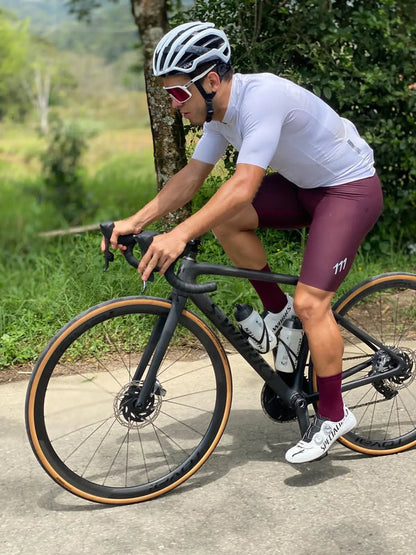 Pantaloneta ciclismo sin costura hombre - Vinotinto