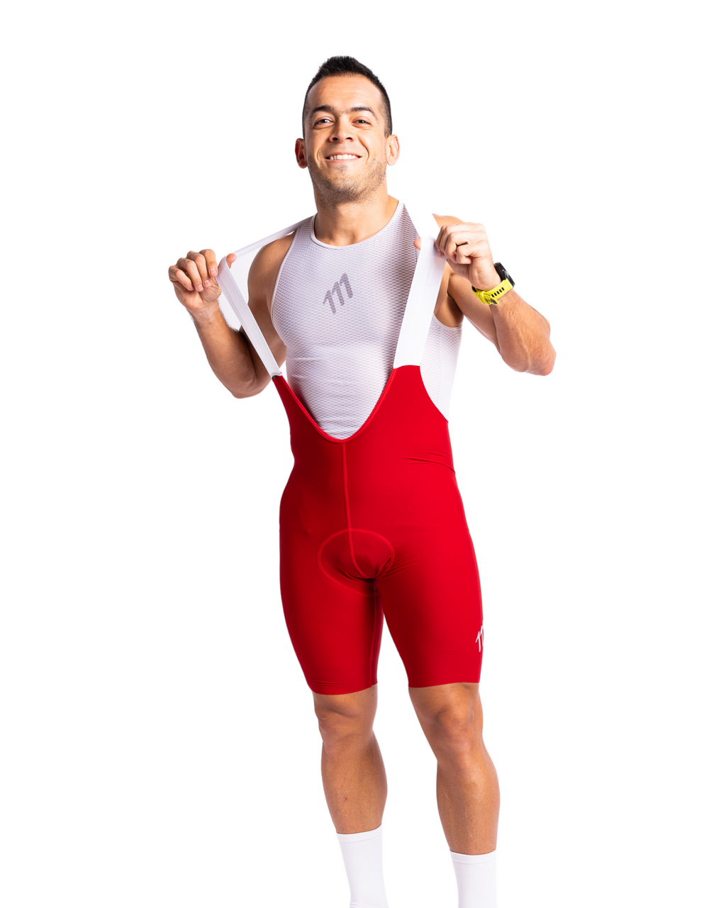 Pantaloneta ciclismo hombre Pantaloneta Ciclismo Ruta Hombre 111Ciento Once Racer Granate 111