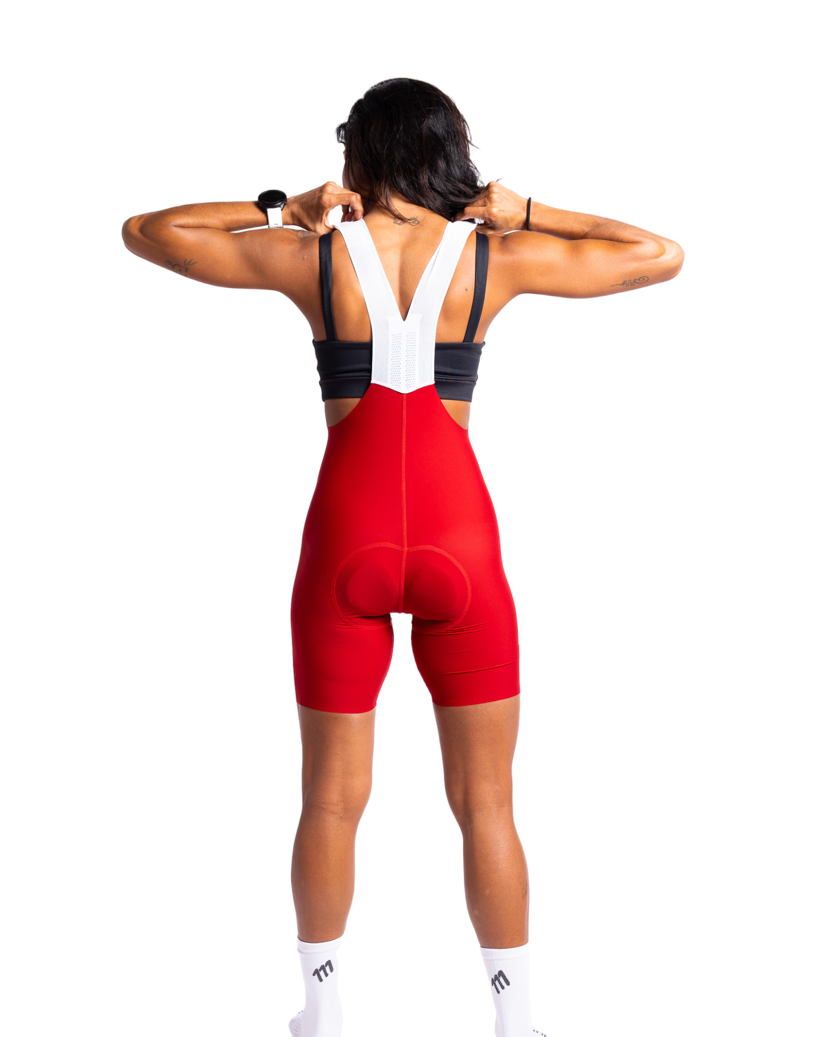 Bib short racer granate mujer
