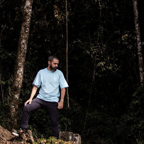 Camiseta Elemental Manga Corta - Color Azul Claro