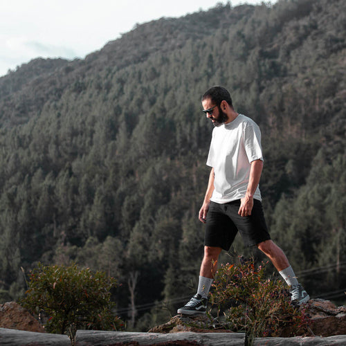 Camiseta Elemental Manga Corta Color Blanco Marfil