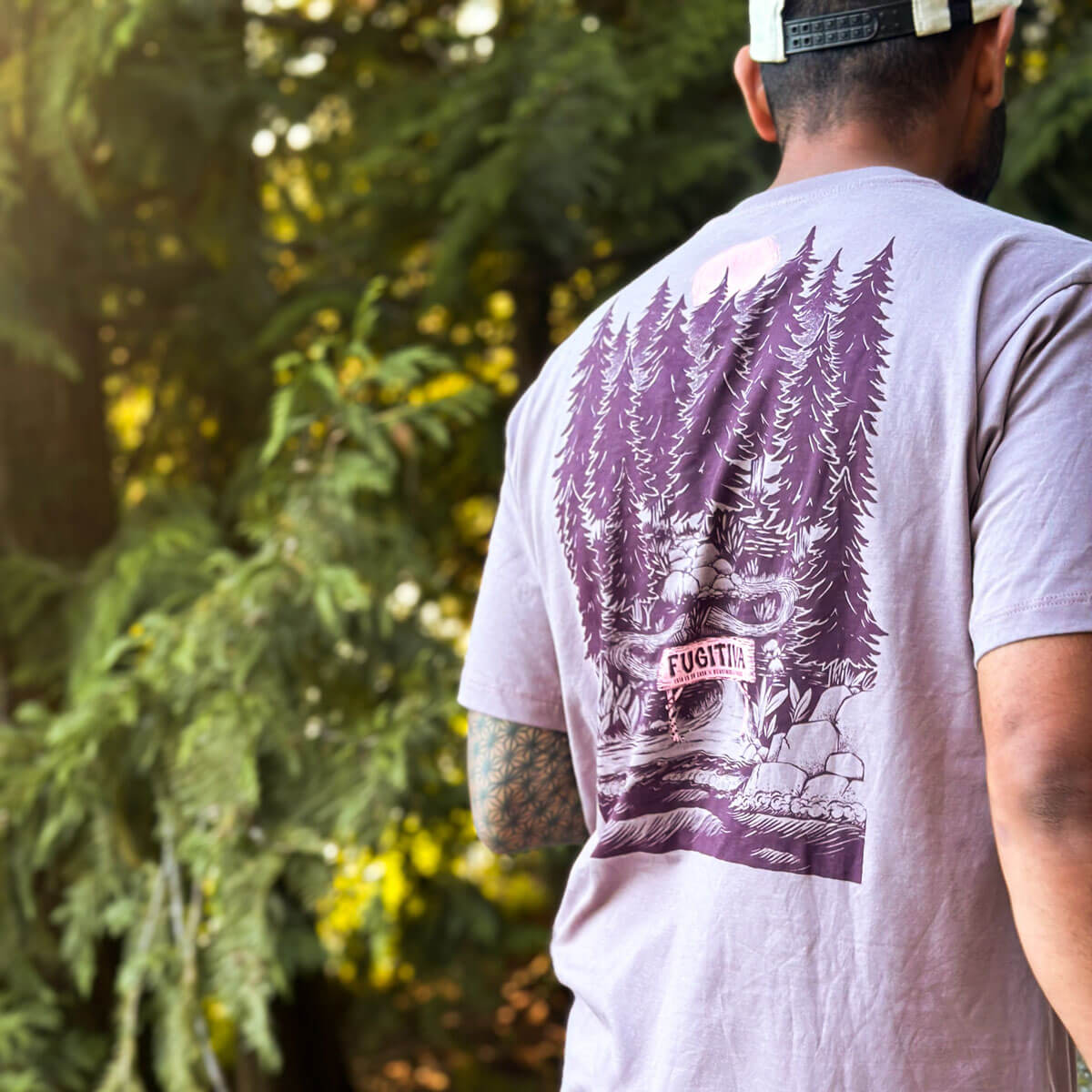 Camiseta Paraíso Mangacorta Morado Claro - Fugitiva