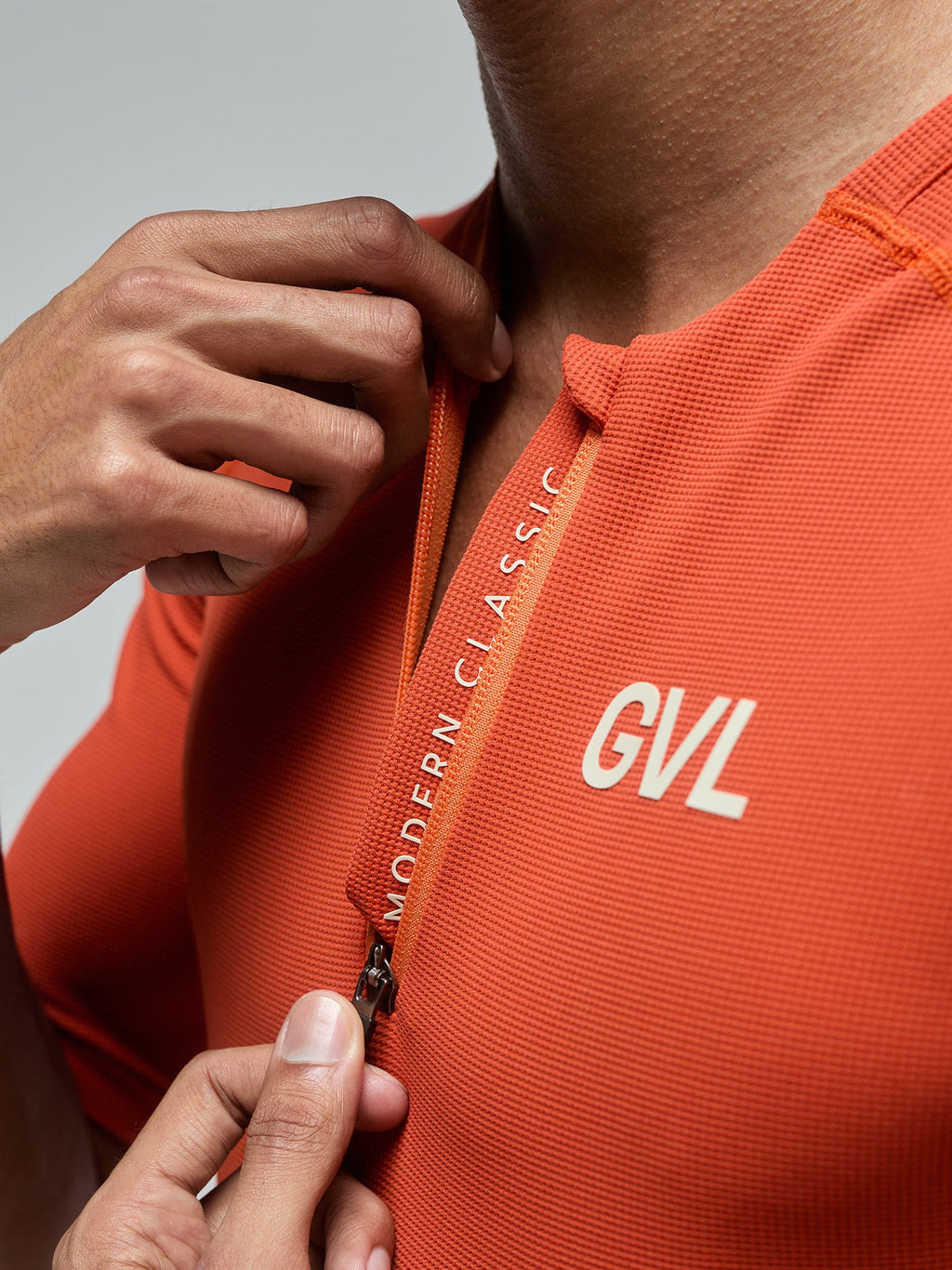 JERSEY MODERN CLASSIC CIERRE MEDIO PUMPKIN