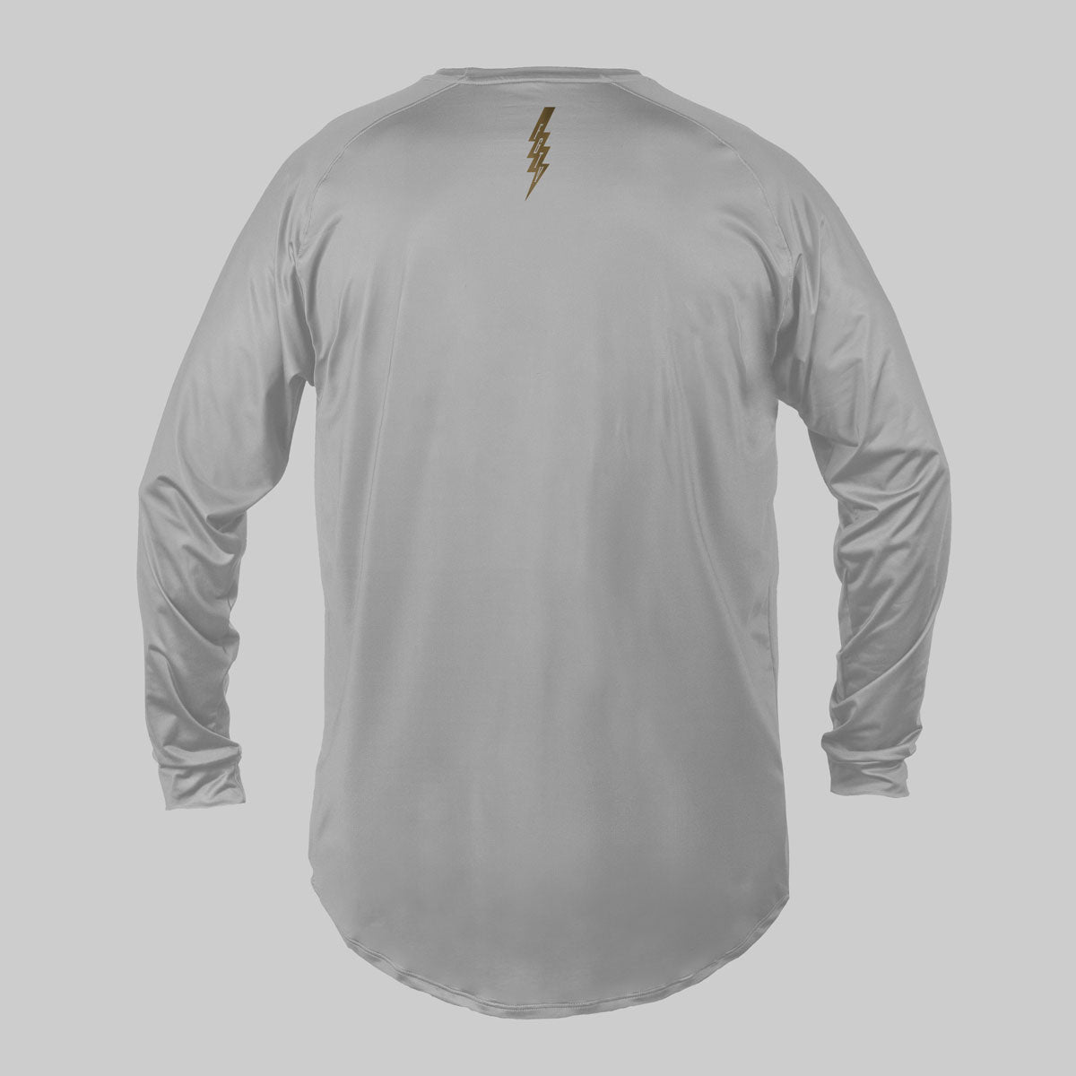 Jersey manga larga técnico con transporte de humedad, vista trasera.