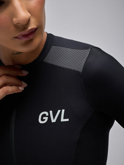 Camiseta ciclismo manga larga Givelo Modern Classic Black - DETALLES