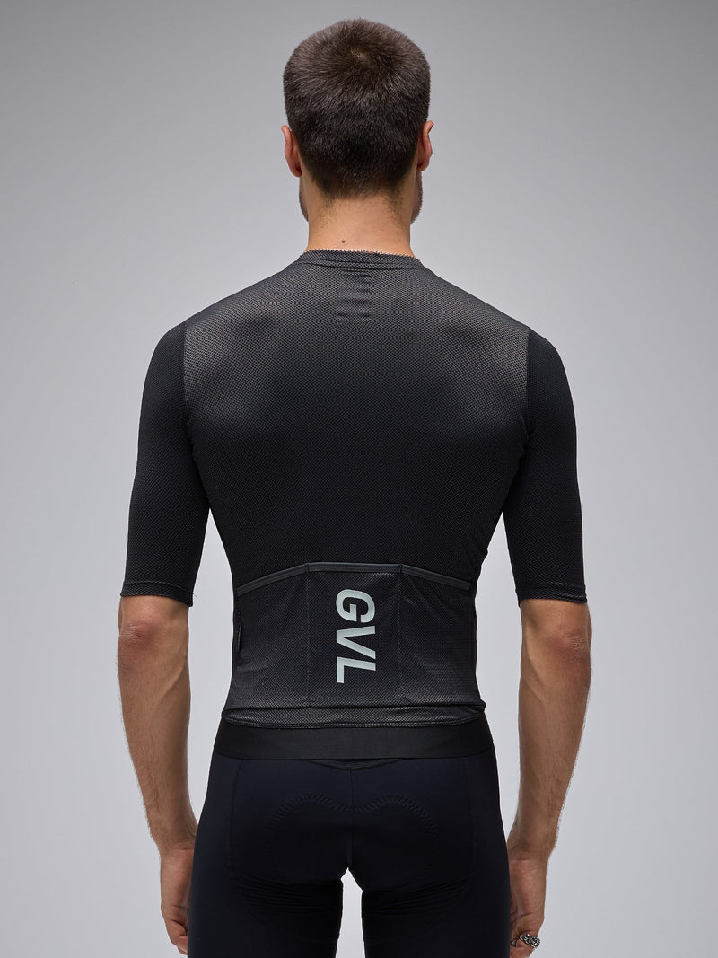 Jersey Givelo Graphene Black para ciclismo de ruta - Vista Posterior