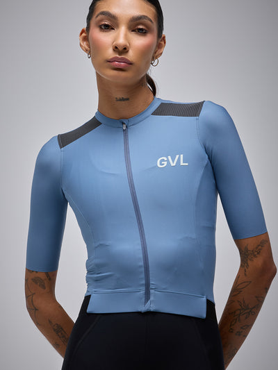 Jersey Ciclismo Ruta Mujer Givelo Modern Classic Blue