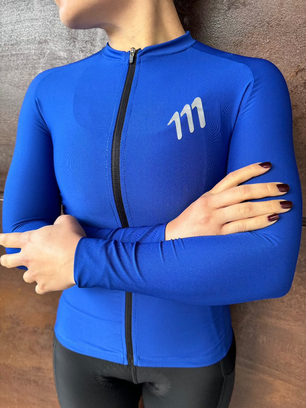 Jersey ciclismo mujer Jersey Manga Larga Ciclismo Mujer 111Ciento Once Essentials Royal Blue 111Ciento Once — ropa ciclismo colombiana