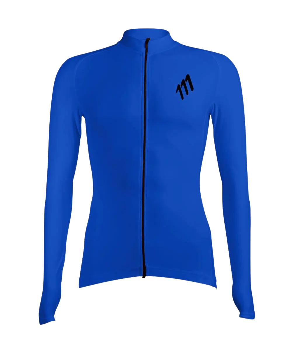 Jersey ciclismo mujer Jersey Manga Larga Ciclismo Mujer 111Ciento Once Essentials Royal Blue 111Ciento Once — ropa ciclismo colombiana