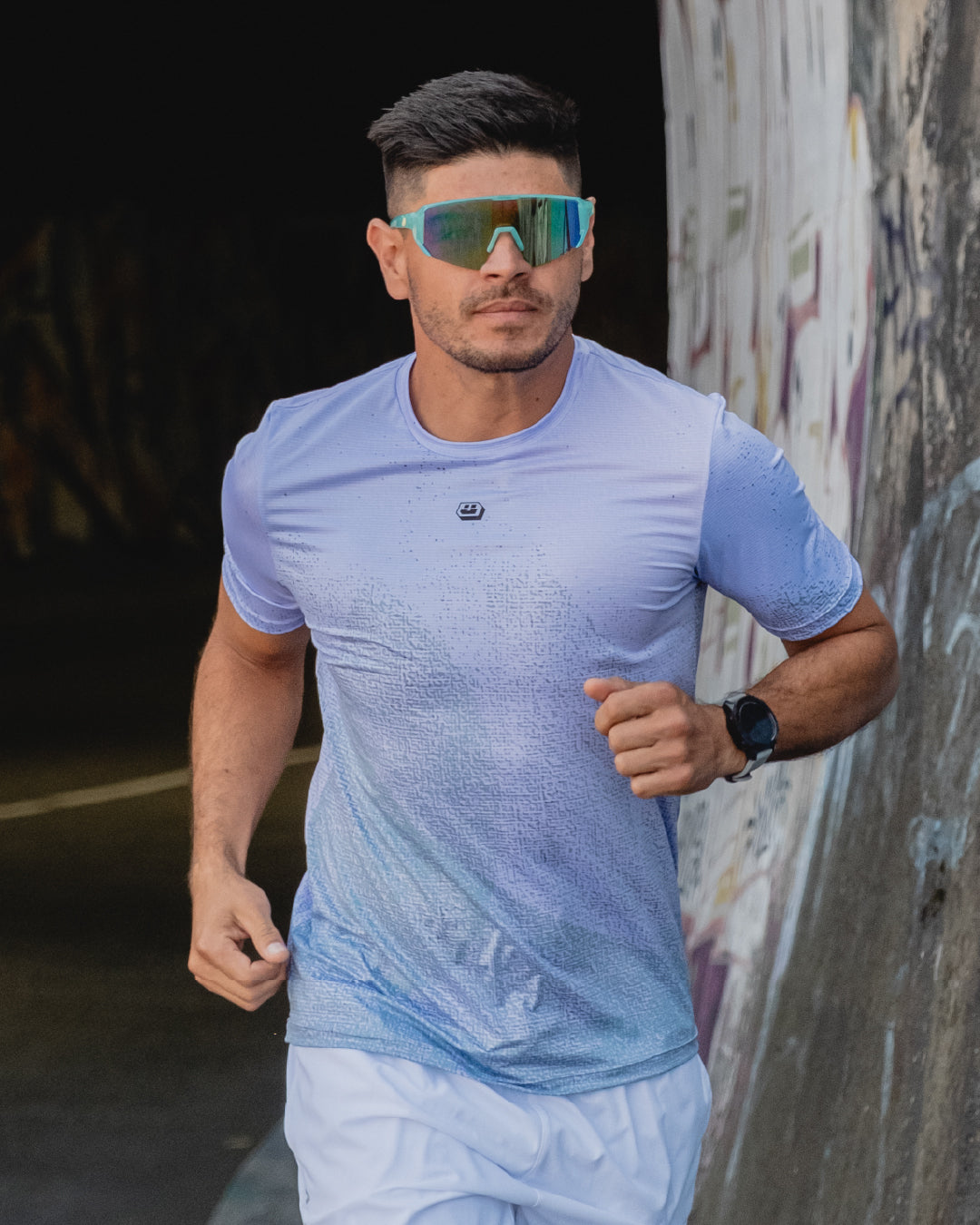 Corredor con Jersey Running Atmosphere 1.0 para hombre, vista frontal completa