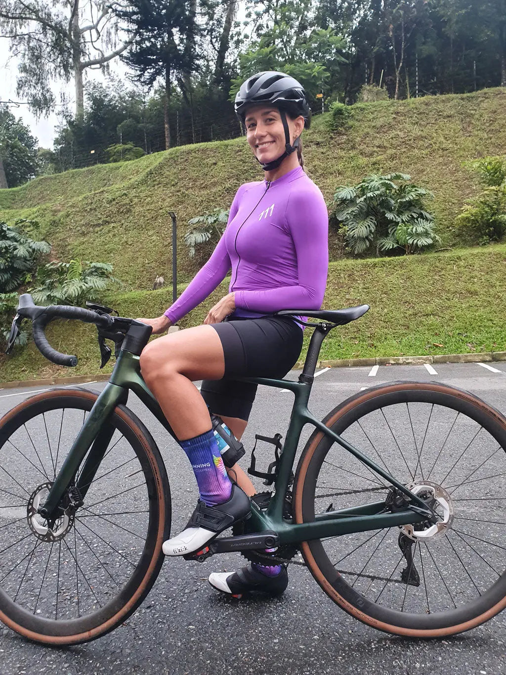 Jersey ciclismo mujer Jersey Manga Larga Ciclismo Mujer 111Ciento Once Essentials Iris 111Ciento Once — ropa ciclismo colombiana