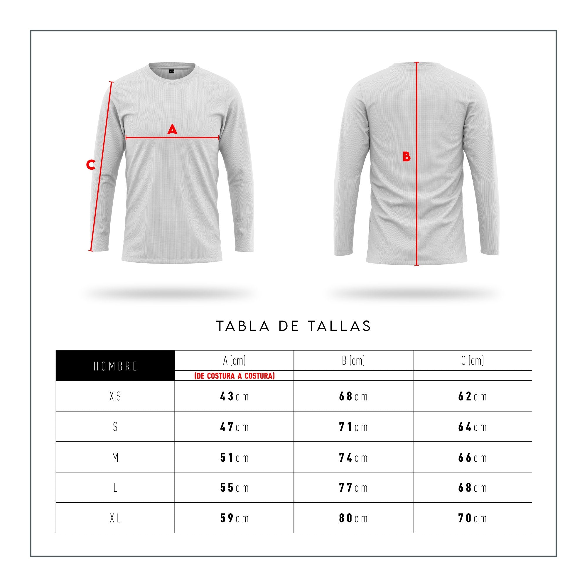 Jersey Running atmosphere 2.0 para mujer tabla de tallas