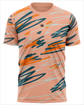 Jersey Running graffiti coral para hombre, vista frontal completa