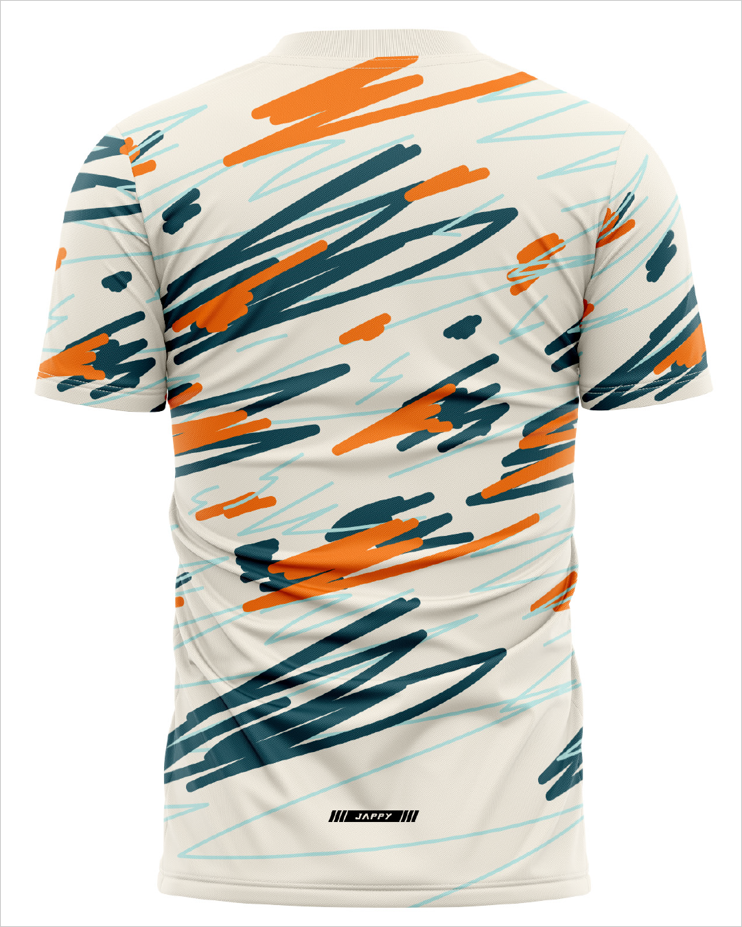 Jersey Running graffiti beige para hombre, vista trasera completa