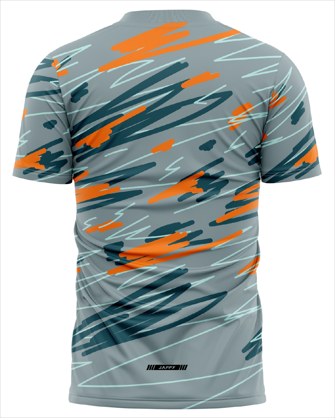 Jersey Running graffiti blue para hombre, vista trasera completa