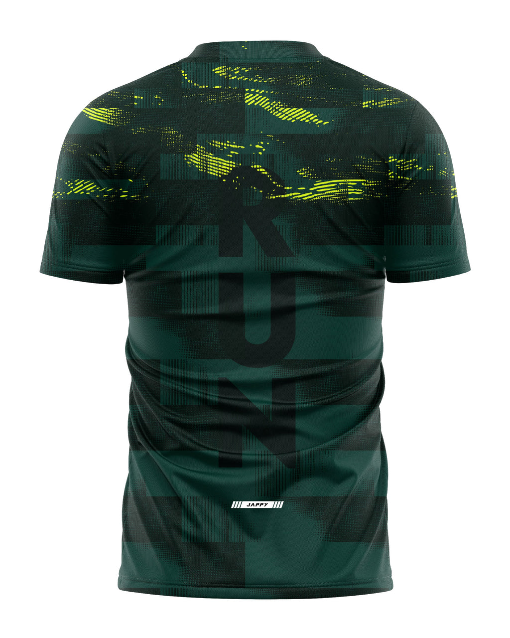 Jersey Running Ultimate verde para hombre, vista trasera completa