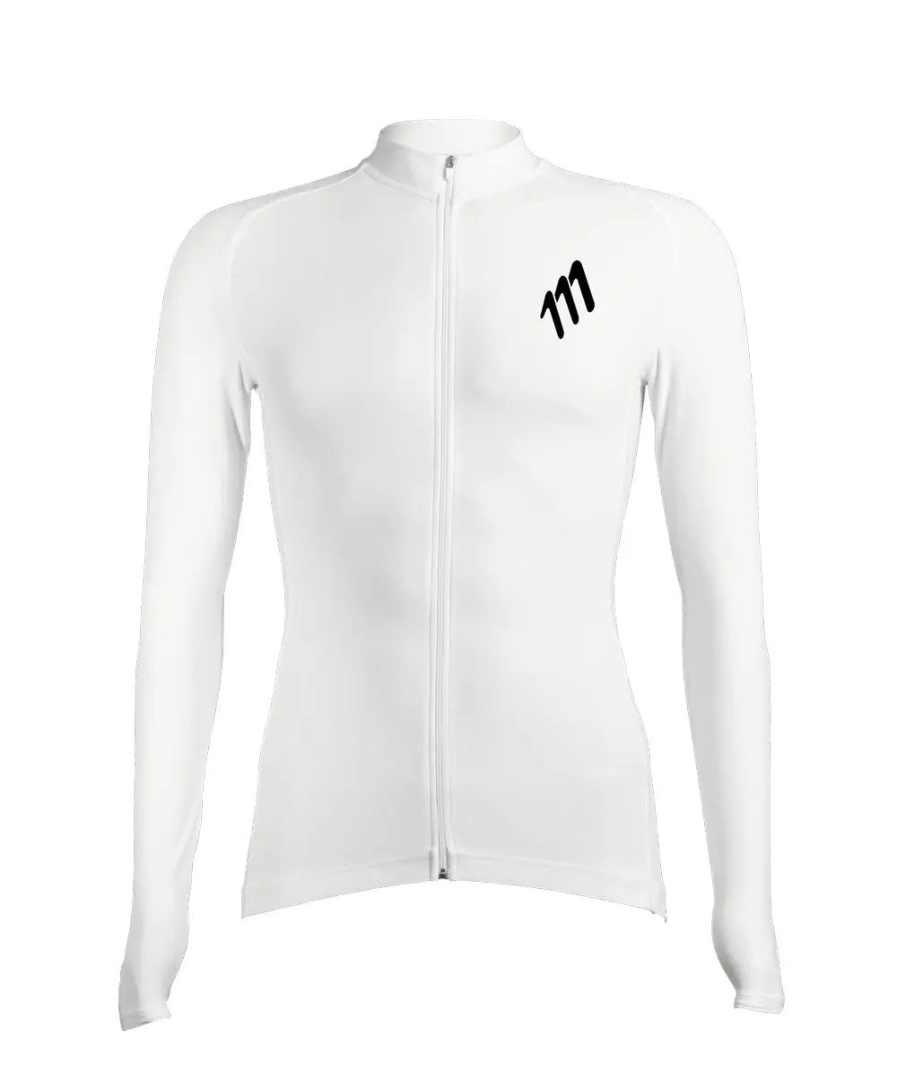 Jersey ciclismo mujer Jersey Manga Larga Ciclismo Mujer 111Ciento Once Essentials Blanco 111Ciento Once — ropa ciclismo colombiana