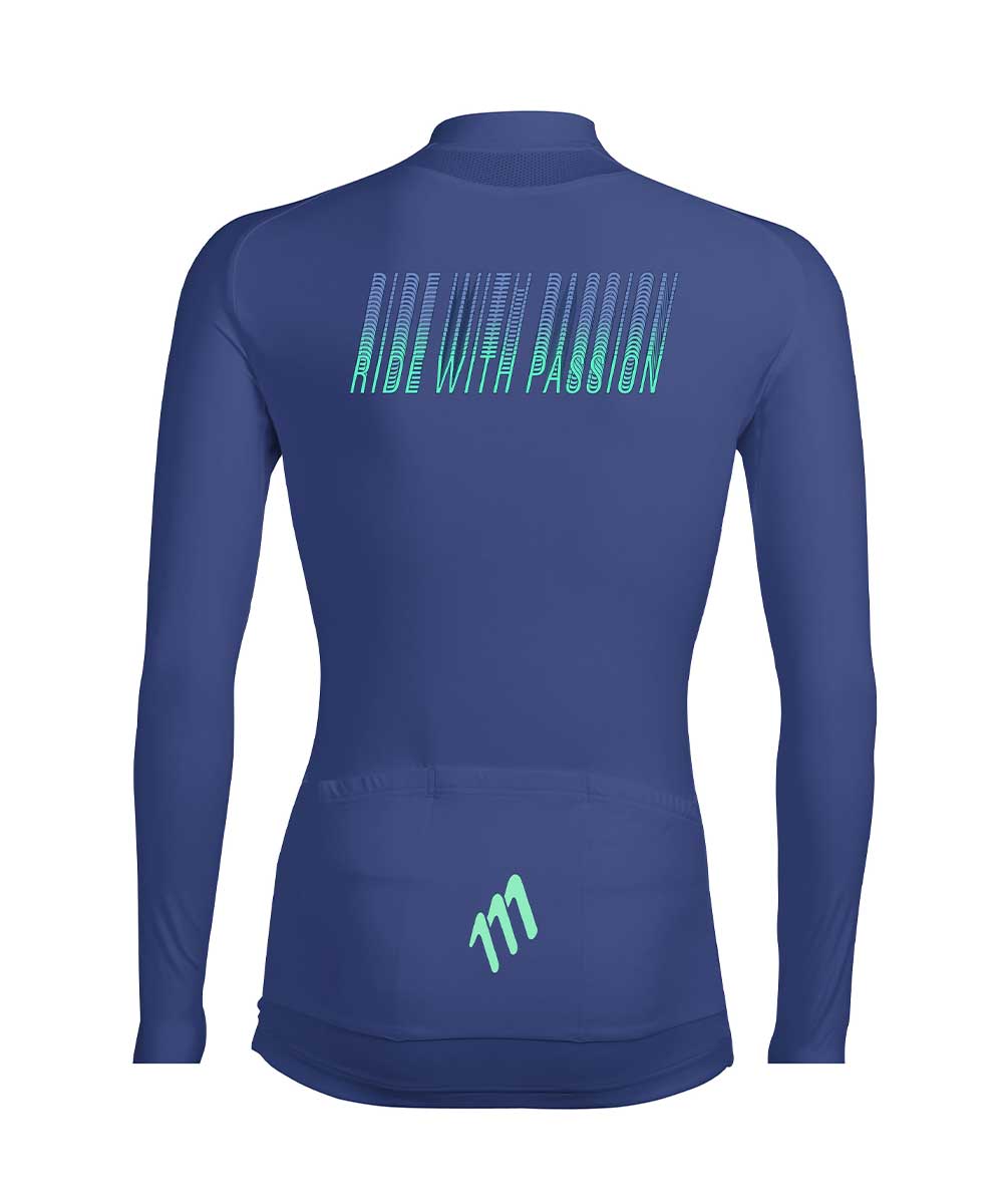Jersey ciclismo mujer Jersey Manga Larga Ciclismo Mujer 111Ciento Once Marino 111Ciento Once — ropa ciclismo colombiana