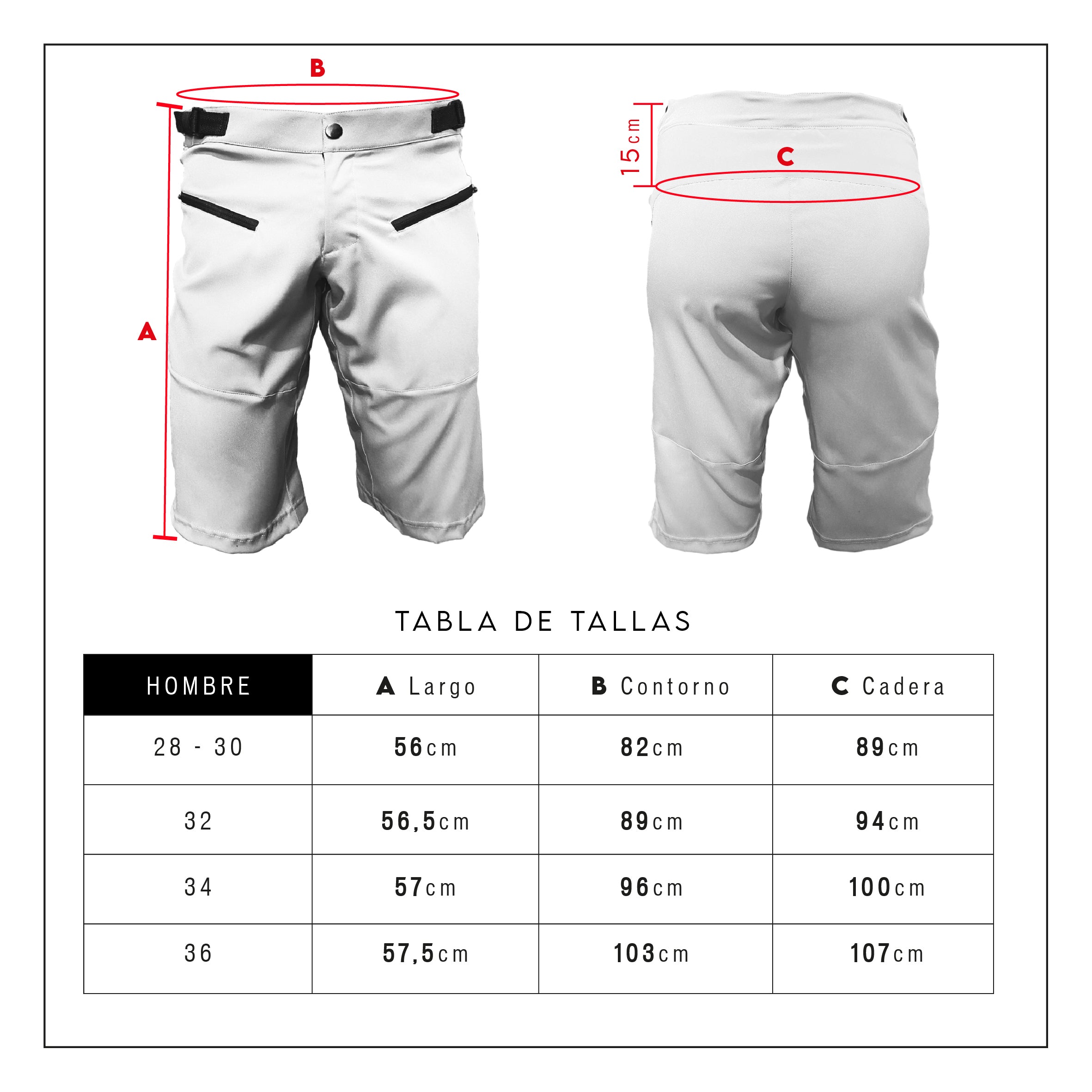 Pantaloneta MTB Jappy F-UNO Fucsia Hombre - vista 3