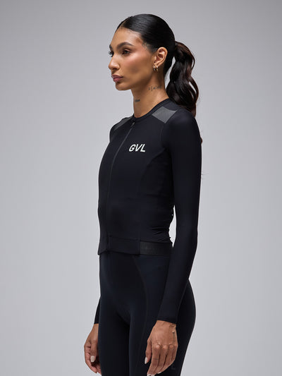 Camiseta ciclismo manga larga Givelo Modern Classic Black