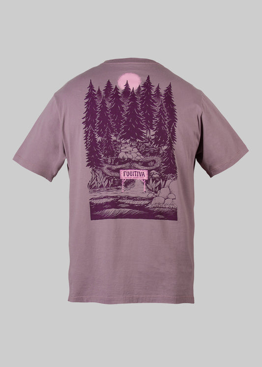 Camiseta Paraíso Mangacorta Morado Claro - Fugitiva