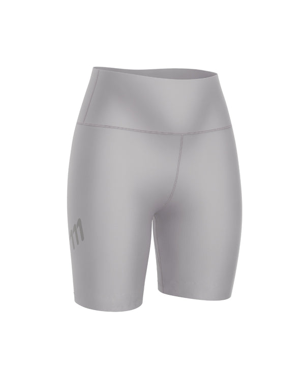 Imagen de Licra de running racer silver de mujer sin costura color silver con diseño sin costuras, múltiples bolsillos, tejido de compresión.
