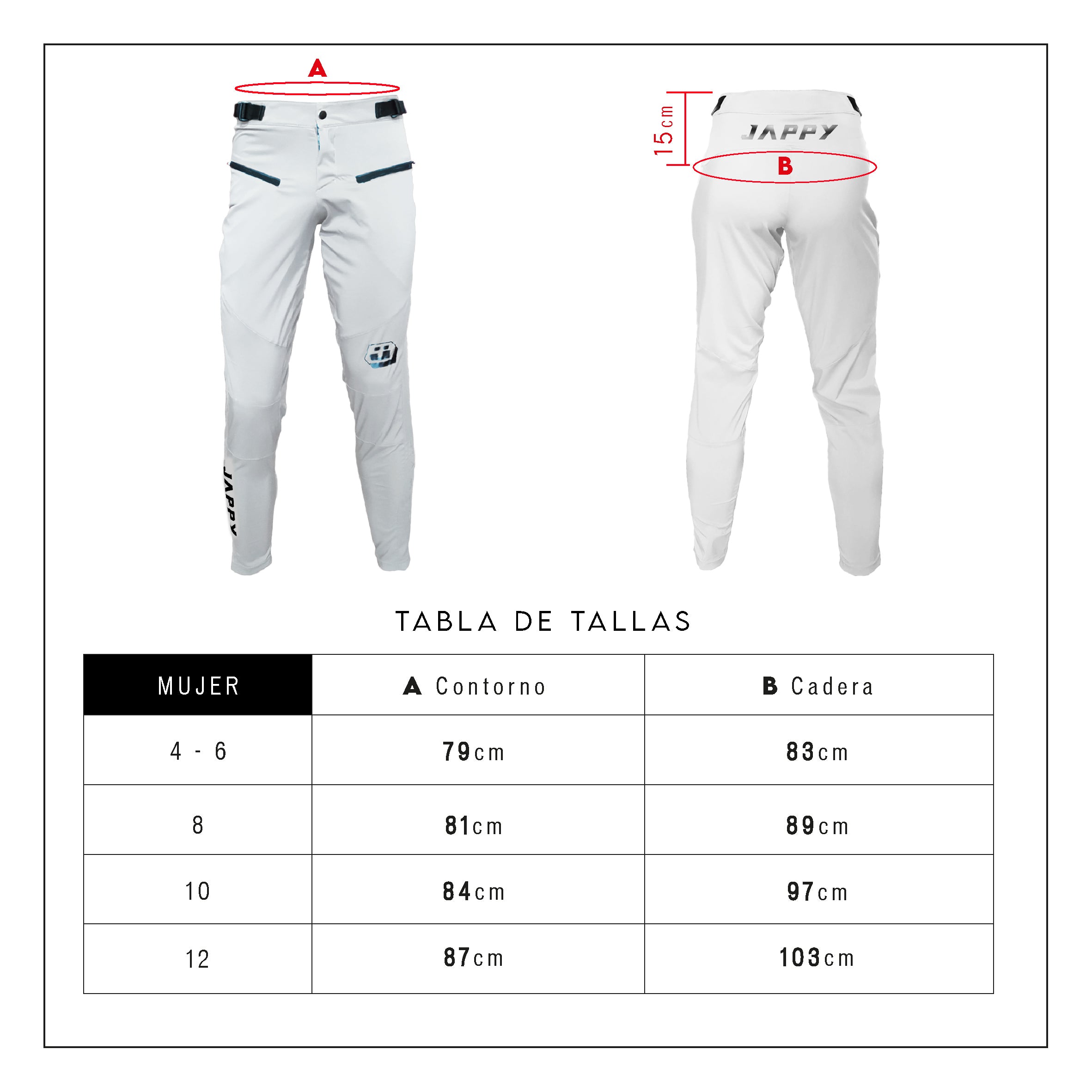Pantalón MTB Jappy Gris Mujer - vista 8
