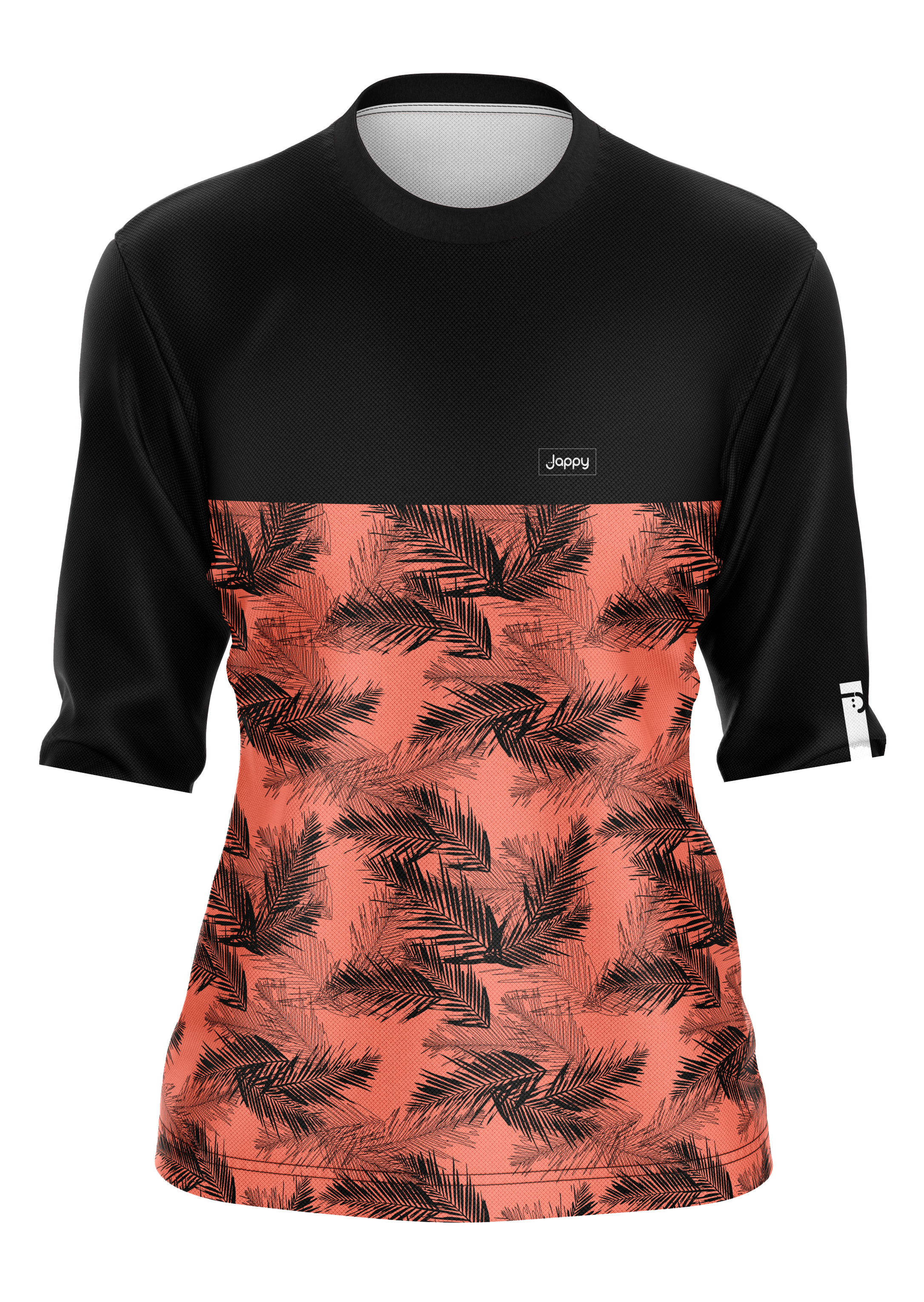 Jersey manga 3/4 mujer - TROPICAL SALMÓN