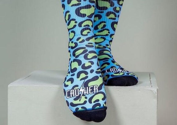 media animal print azul