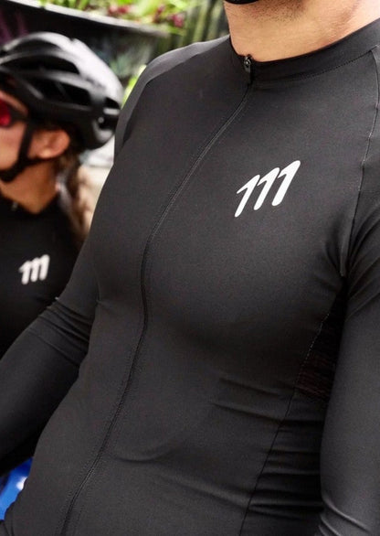 Jersey ciclismo manga larga hombre - NEGRO